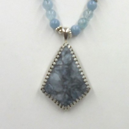 Click to view detail for DKC-2064 Pendant, White Calcite $198